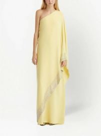 Oscar De La Renta sequin-embellished one-shoulder Caftan Gown - at Farfetch